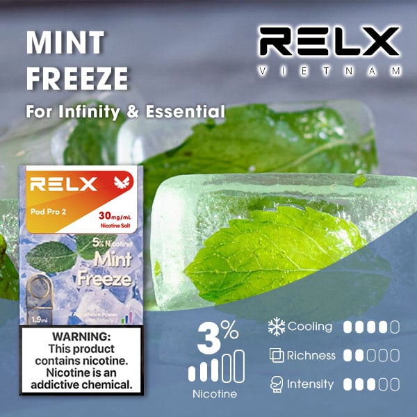RELX電子煙彈-Relx infinity悅刻電子煙冰爽薄荷口味