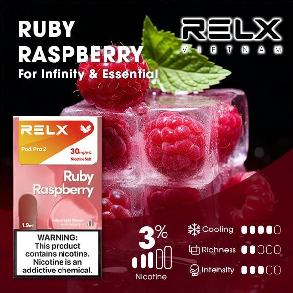 RELX電子煙彈-Relx infinity悅刻電子煙紅寶石覆盆子口味